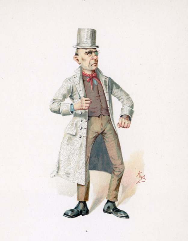 Kurczak z dziczyzny, ilustracja z „Szkiców postaci Charlesa Dickensa”, ok. 1890 r. autorstwa Joseph Clayton Clarke