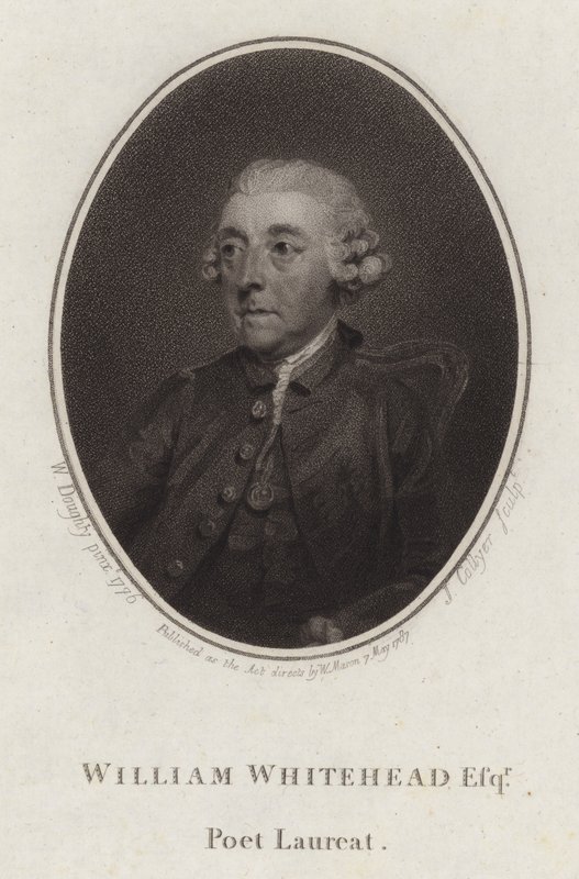 William Whitehead, angielski poeta i dramaturg (rycina) autorstwa Joseph Collyer