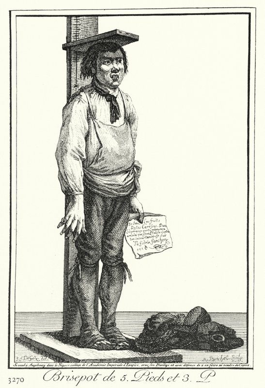 Crackpot o długości pięciu stóp i trzech cali (grawerowanie) autorstwa Joseph Franz von (after) Goez