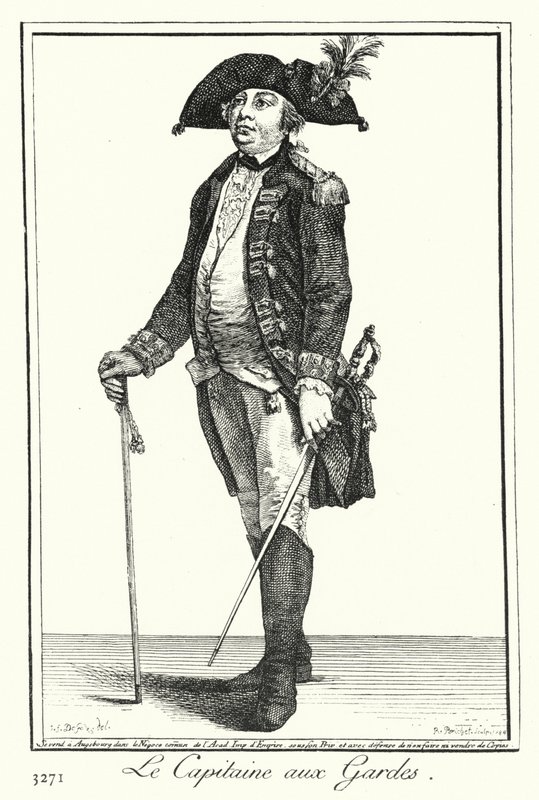 Kapitan gwardii (rycina) autorstwa Joseph Franz von (after) Goez