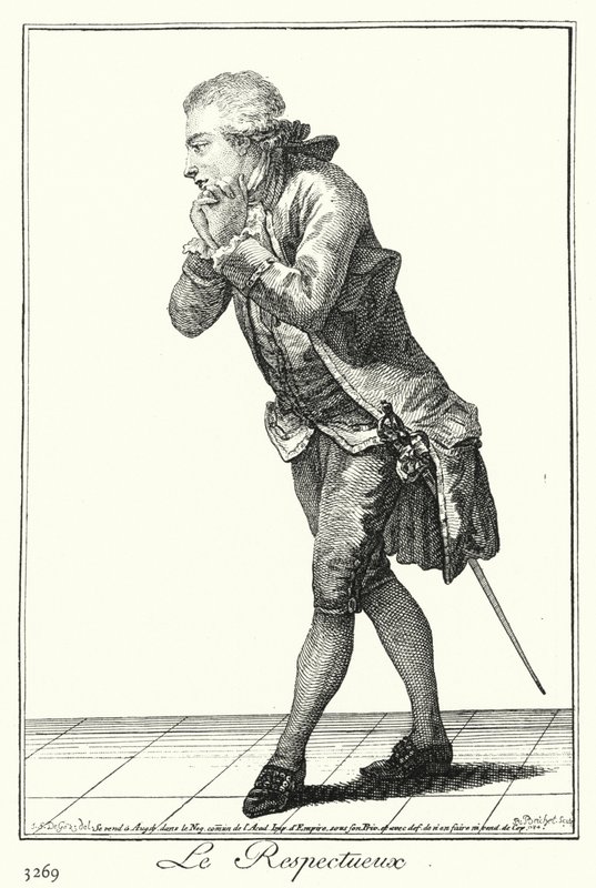 Człowiek pełen szacunku (rycina) autorstwa Joseph Franz von (after) Goez