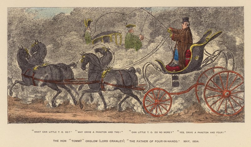 Czcigodny "Tommy" Onslow (Lord Cranley), "Ojciec czterech rąk", maj 1804 r. (kolorowa rycina) autorstwa Joseph Grego