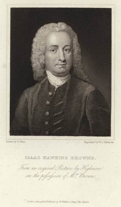 Isaac Hawkins Browne - angielski pisarz i polityk (1705-1760) autorstwa Joseph Highmore