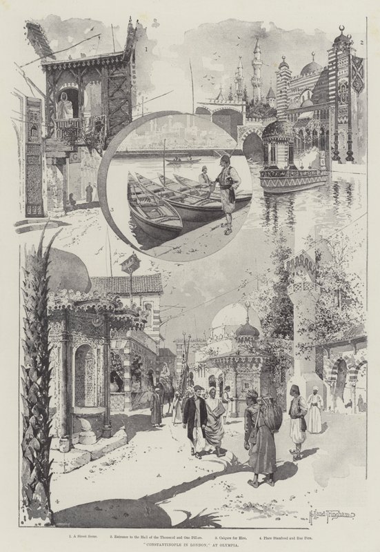 Konstantynopol w Londynie, w Olympii autorstwa Joseph Holland Tringham
