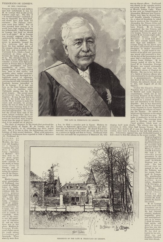 Ferdynand de Lesseps autorstwa Joseph Holland Tringham