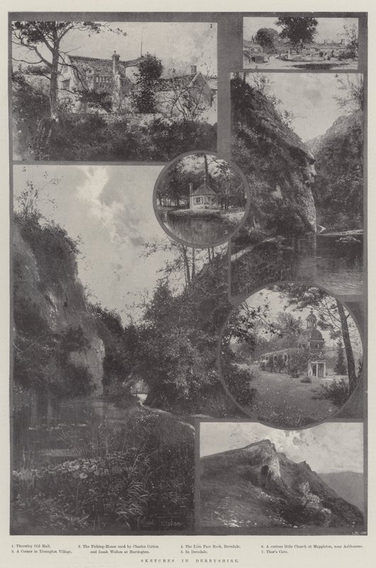 Szkice w Derbyshire autorstwa Joseph Holland Tringham