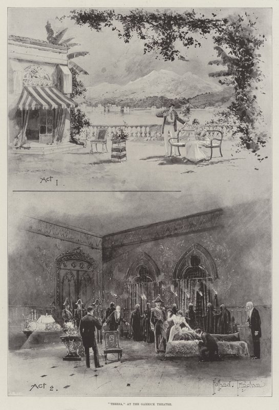 Teresa, w teatrze Garrick autorstwa Joseph Holland Tringham