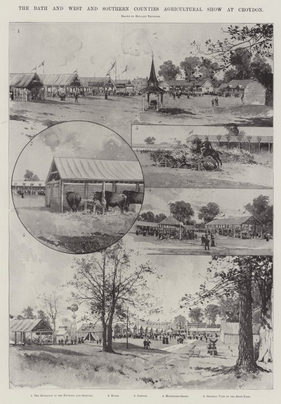 Bath i wystawa rolnicza hrabstw zachodnich i południowych w Croydon autorstwa Joseph Holland Tringham