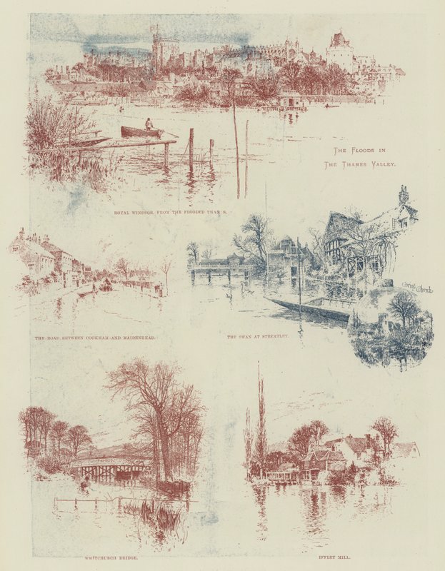 Powodzie w dolinie Tamizy autorstwa Joseph Holland Tringham