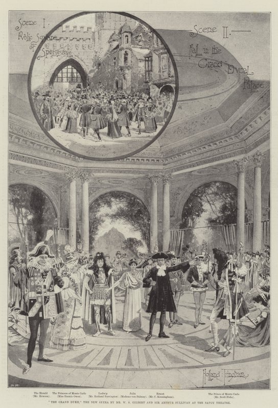 Wielki Książę, Nowa Opera WS Gilberta i Sir Arthura Sullivana w Savoy Theatre autorstwa Joseph Holland Tringham