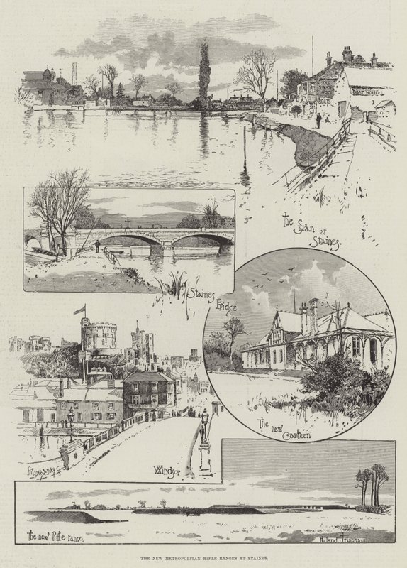 Nowe strzelnice metropolitalne w Staines autorstwa Joseph Holland Tringham