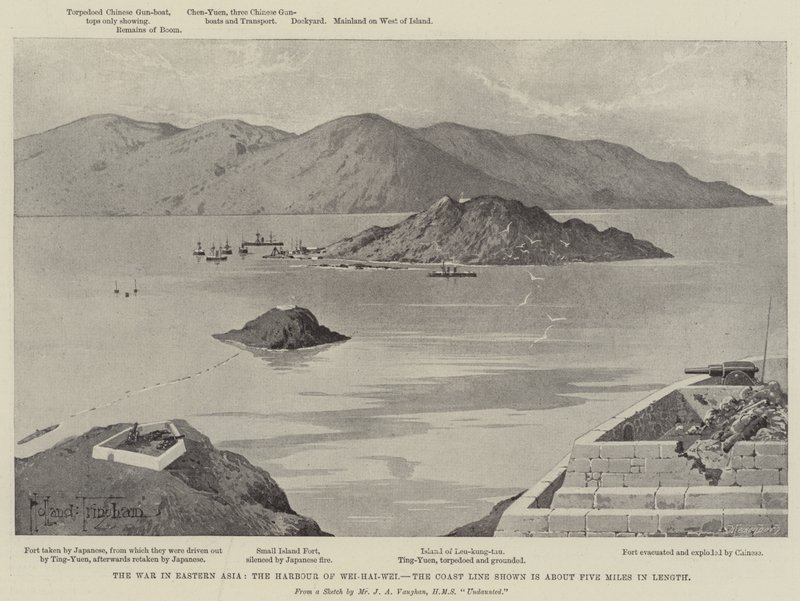 Wojna w Azji Wschodniej, port Wei-hai-Wei autorstwa Joseph Holland Tringham