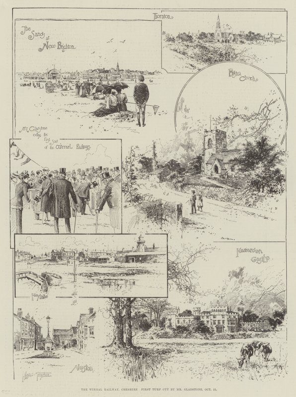 The Wirral Railway, Cheshire, Pierwsze cięcie trawy przez pana Gladstone