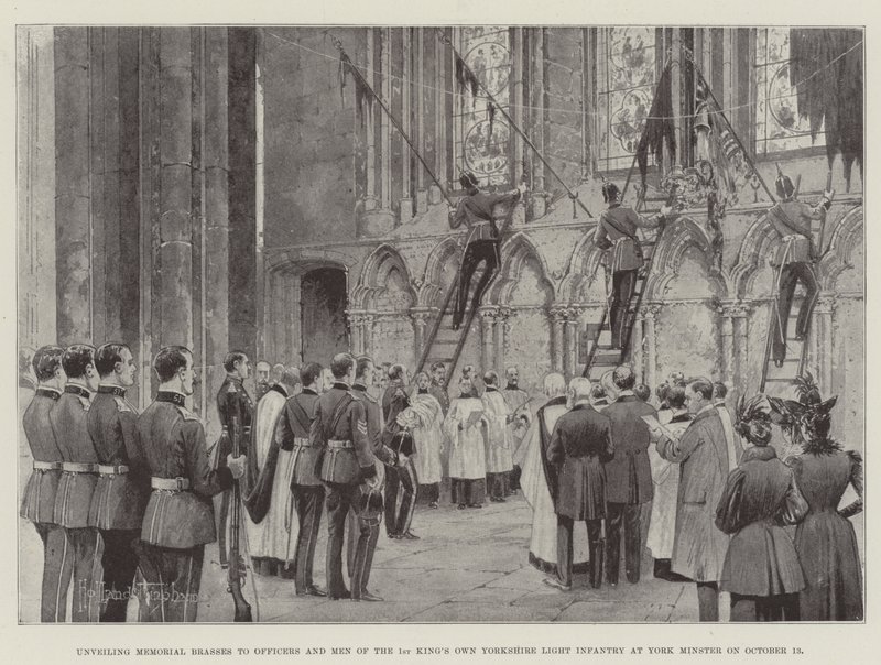 Odsłonięcie Memorial Brass dla oficerów i żołnierzy 1. King