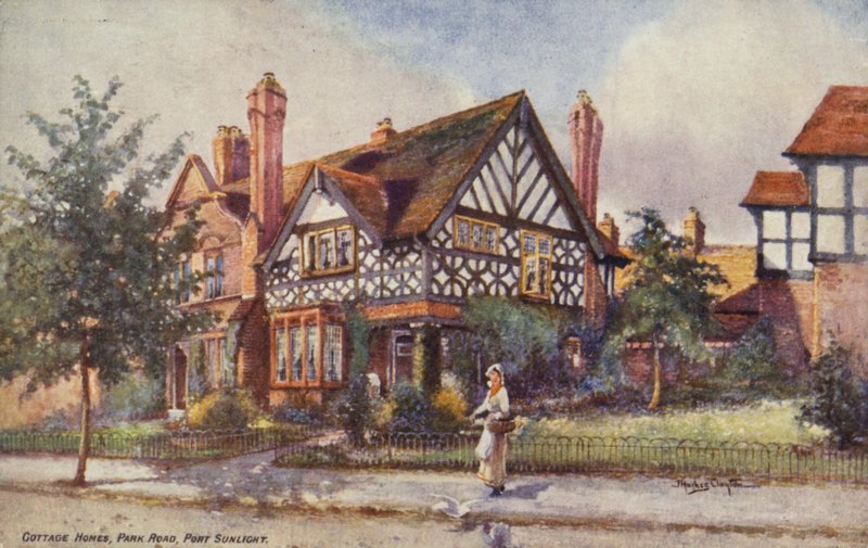 Cottage Homes, Park Road, Port Sunlight autorstwa Joseph Hughes Clayton