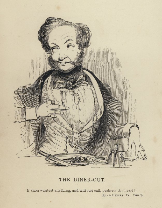 Kenny Meadows: The Diner-Out (grawerowanie) autorstwa Joseph Kenny (after) Meadows