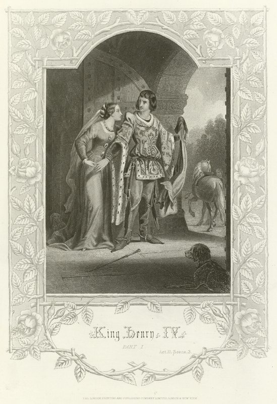 Król Henryk IV, część I, akt II, scena III autorstwa Joseph Kenny Meadows
