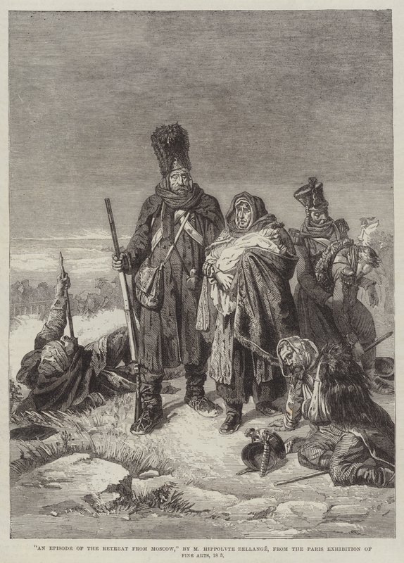 Epizod rekolekcji z Moskwy autorstwa Joseph Louis Hippolyte Bellange