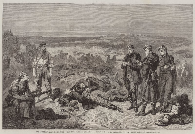 Wystawa międzynarodowa, Dwaj przyjaciele, Sebastopol, 1855, w Galerii Francuskiej autorstwa Joseph Louis Hippolyte Bellange