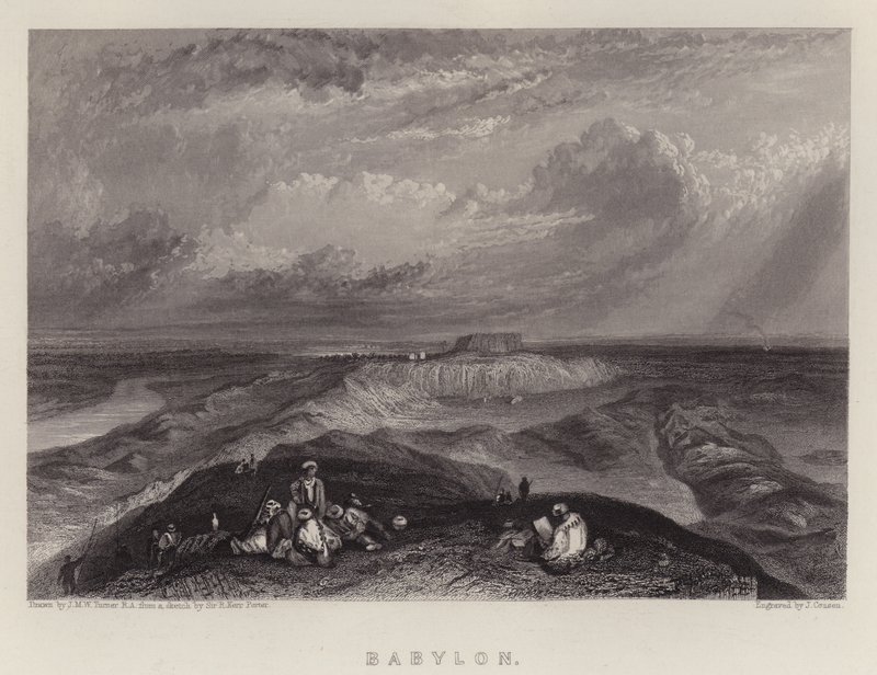 Babilon (kolor lito) autorstwa Joseph Mallord William (after) Turner