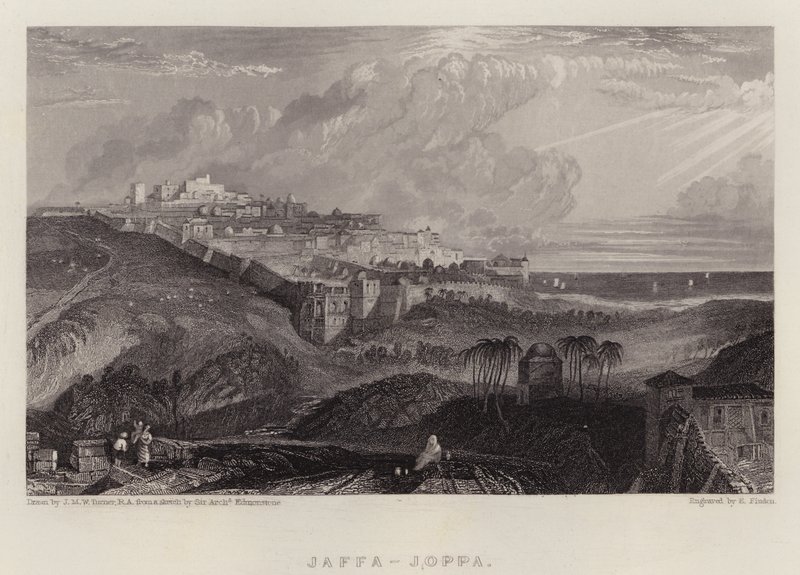Jaffa, Joppa (kolor lito) autorstwa Joseph Mallord William (after) Turner
