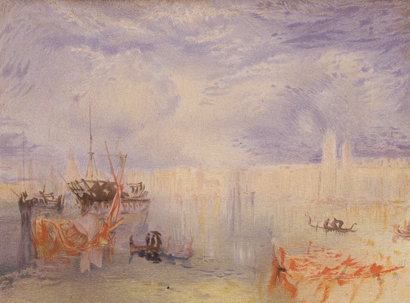 Wenecja (kolorowa litografia) autorstwa Joseph Mallord William (after) Turner
