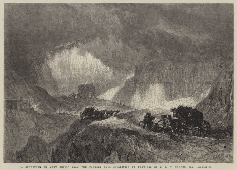 Burza śnieżna na Mont Cenis autorstwa Joseph Mallord William Turner
