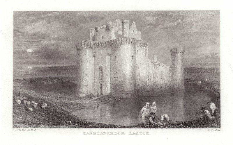 Zamek Caerlaverock autorstwa Joseph Mallord William Turner