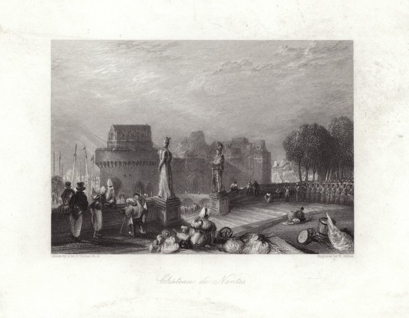 Zamek Nantes autorstwa Joseph Mallord William Turner