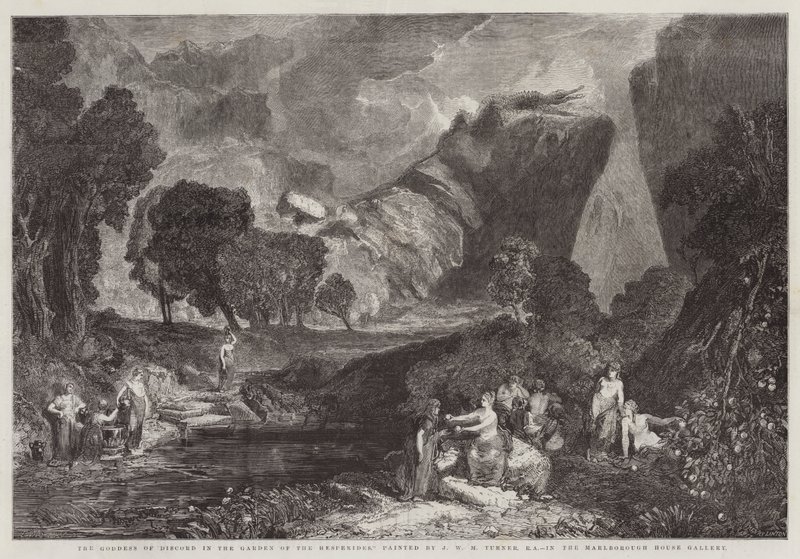 Bogini niezgody w Ogrodzie Hesperyd, w Galerii Marlborough House autorstwa Joseph Mallord William Turner