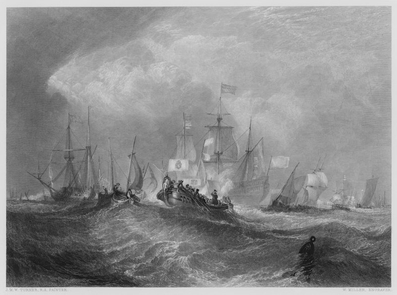 Książę Orange Landing w Torbay, ze zdjęcia w Galerii Vernon autorstwa after Joseph Mallord William Turner