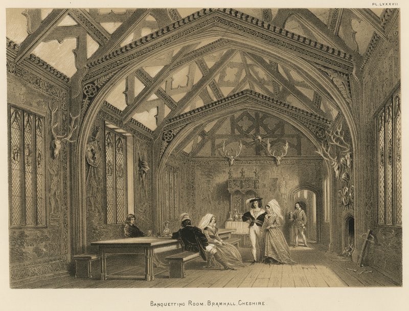 Sala bankietowa, Bramhall, Cheshire autorstwa Joseph Nash