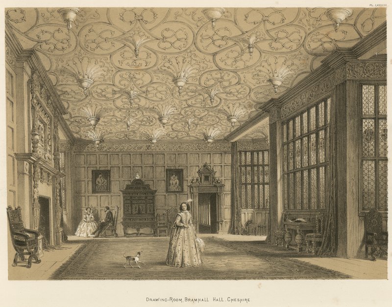 Salon, Bramhall Hall, Cheshire autorstwa Joseph Nash