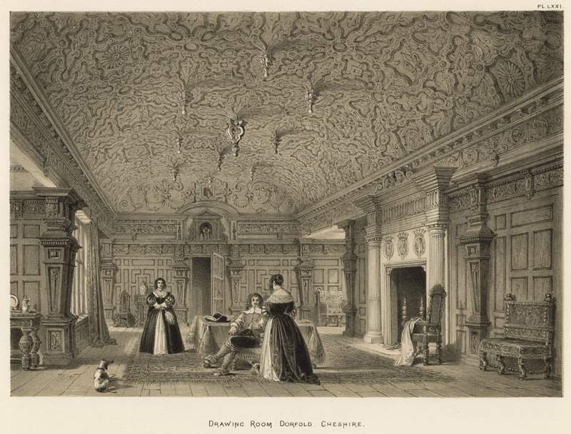 Salon, Dorfold, Cheshire autorstwa Joseph Nash