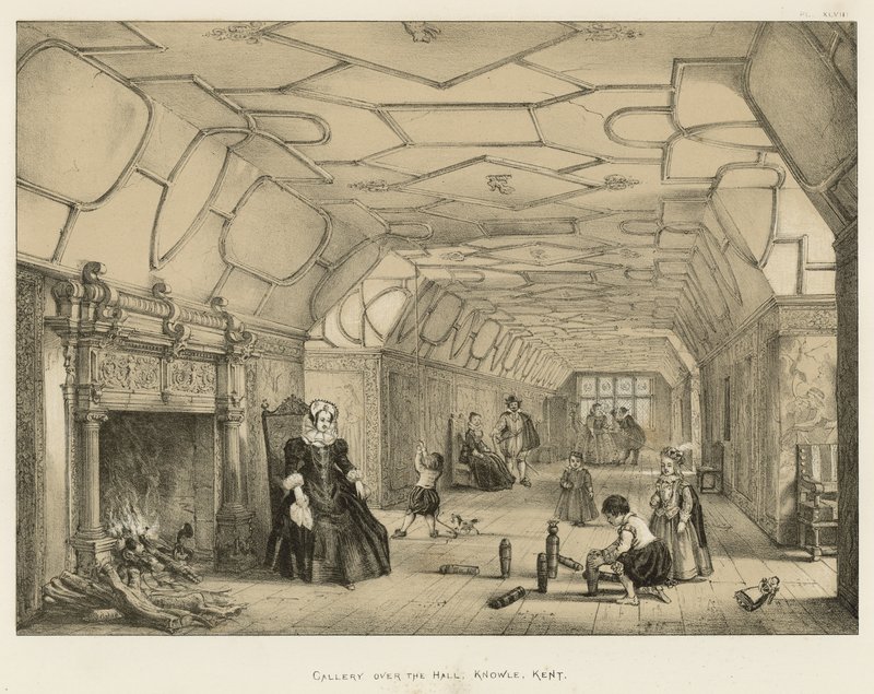 Galeria nad Hallem, Knowle, Kent autorstwa Joseph Nash
