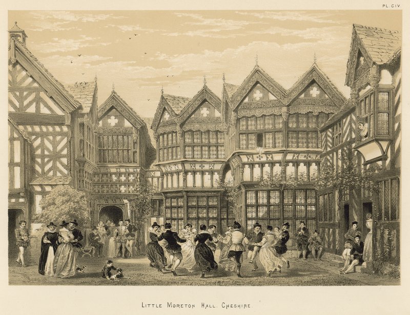 Little Moreton Hall, Cheshire autorstwa Joseph Nash