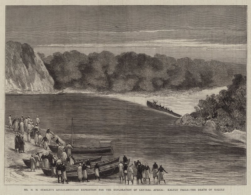 Anglo-American Expedition for the Exploration of Central Africa, Kalulu Falls, the Death of Kalulu autorstwa Joseph Nash