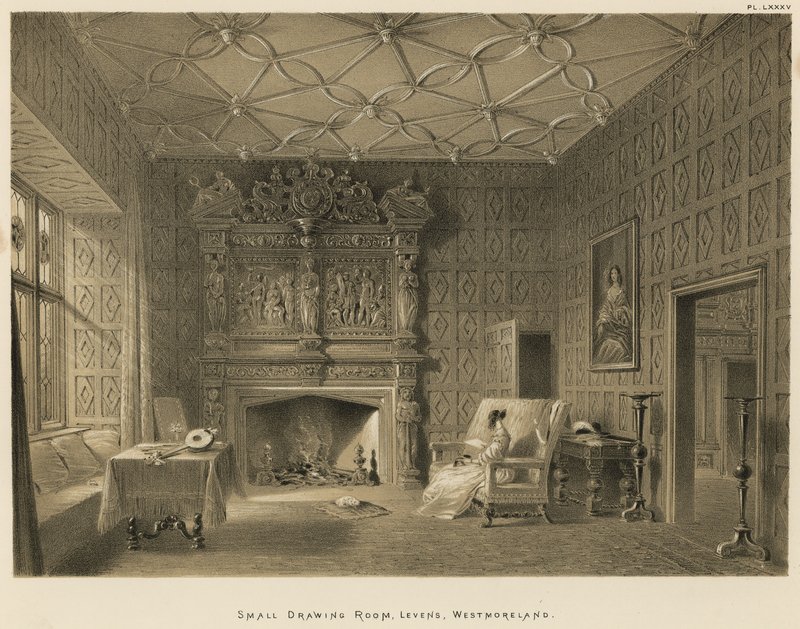 Mały salon, Levens, Westmoreland autorstwa Joseph Nash