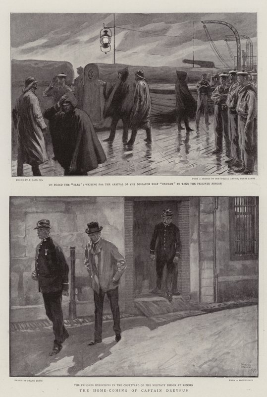 Powrót kapitana Dreyfusa do domu autorstwa Joseph Nash