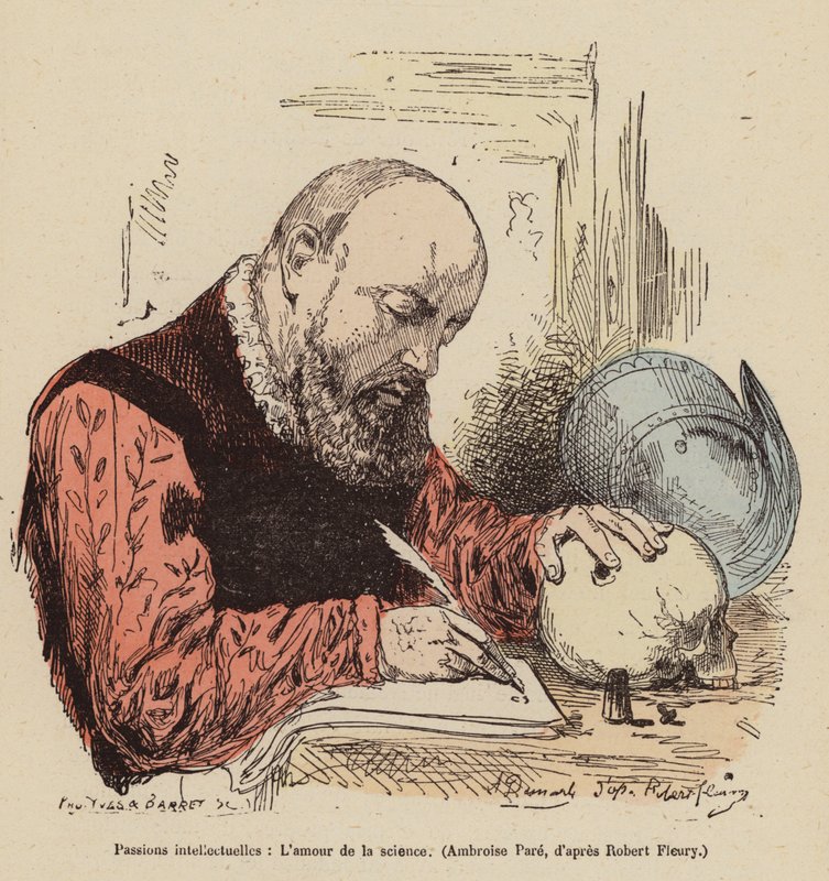 Miłość do nauki (kolorowy grawerunek) autorstwa Joseph Nicolas (after) Robert Fleury