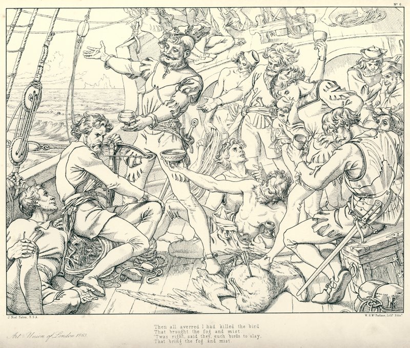 Ilustracja do rymu starożytnego marynarza Coleridge