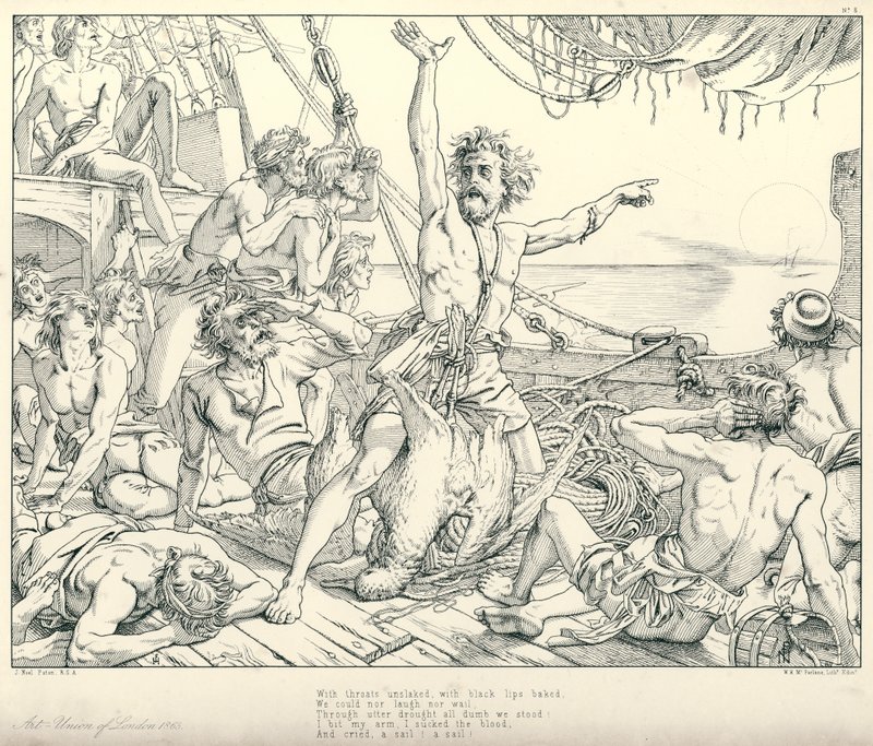 Ilustracja do rymu starożytnego marynarza Coleridge