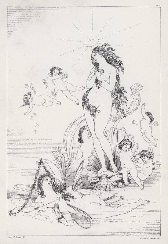 Prometeusz Shelley Unbound, akt II, scena 5 (rycina) autorstwa Joseph Noel (after) Paton