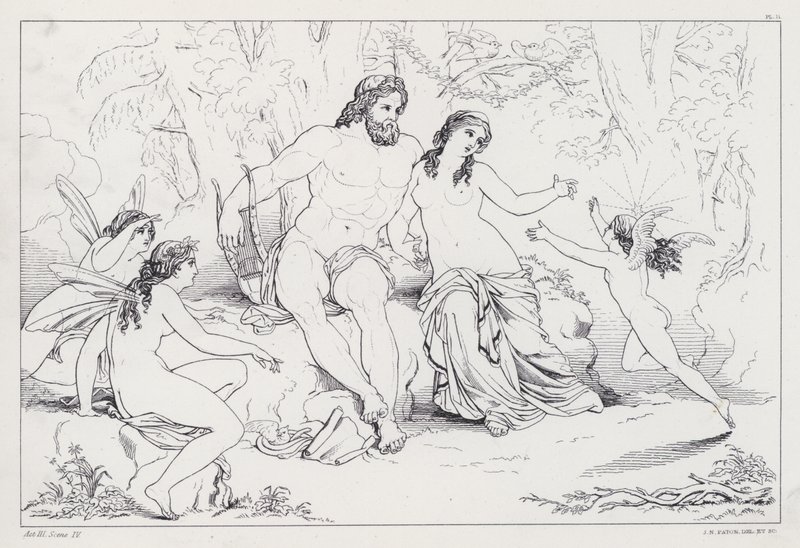 Shelleys Prometheus Unbound, akt III, scena 4 autorstwa Joseph Noel after Paton
