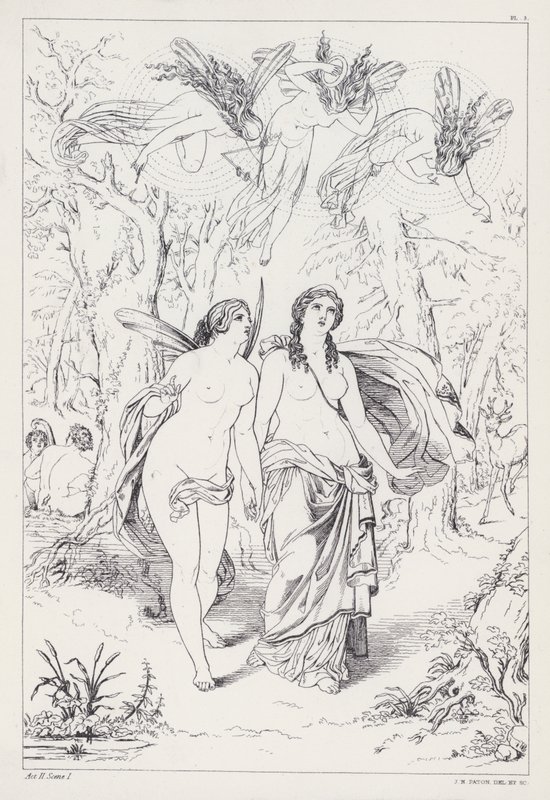 Shelleys Prometheus Unbound, akt II, scena 1 autorstwa Joseph Noel after Paton