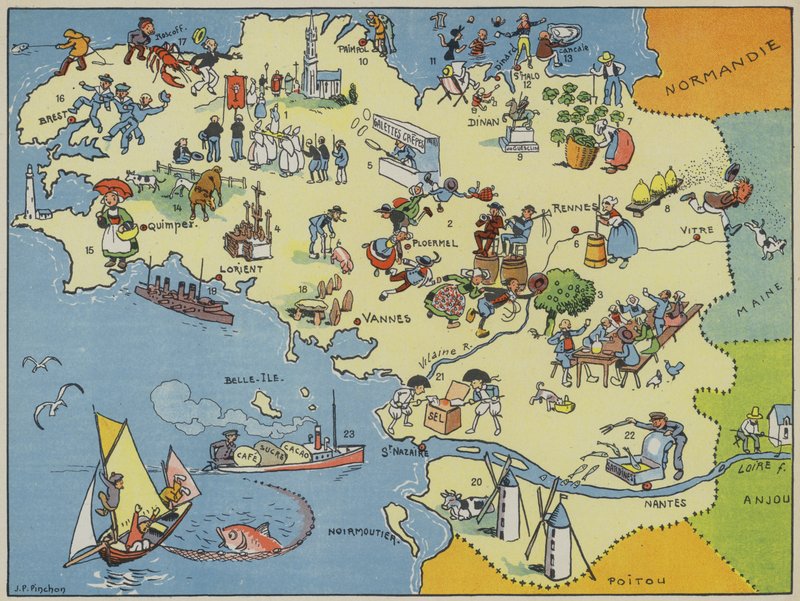 Bretagne (druk kolorowy) autorstwa Joseph Porphyre Pinchon