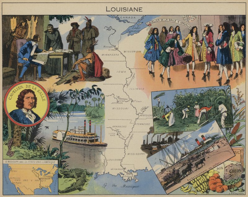 Louisiana (druk kolorowy) autorstwa Joseph Porphyre Pinchon
