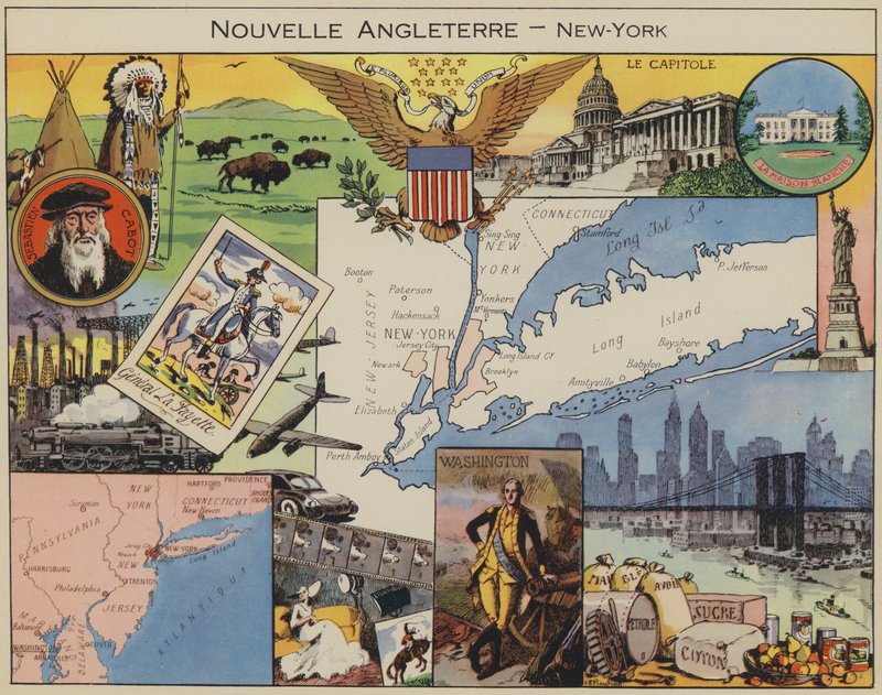 Nowa Anglia, Nowy Jork (druk kolorowy) autorstwa Joseph Porphyre Pinchon