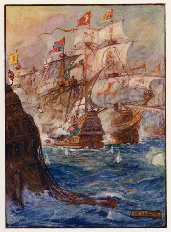 Zdobycie Gibraltaru autorstwa Joseph Ratcliffe (after) Skelton