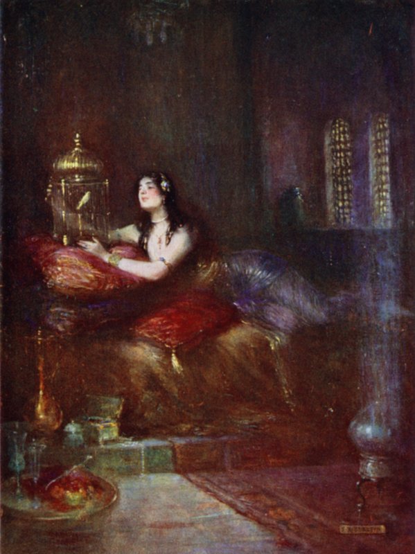 Sułtana i jej kanarek autorstwa Joseph Ratcliffe Skelton